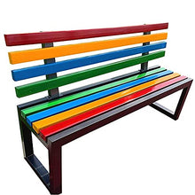 Panchine da giardino per parchi Panchine da esterno per il tempo libero, panchine da terrazza resistenti alle intemperie con struttura in ghisa e legno massello anticorrosivo, panchine da giardino