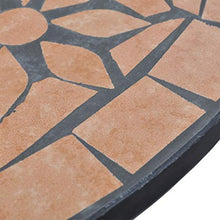 vidaXL Tavolo da Giardino con Mosaico 60 cm con 2 sedie Colore Terracotta