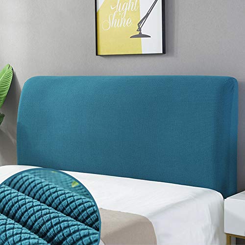 Copertura Per Testiera Per Letto, Copri Testata Letto, Fodera Elastica Estensibile Protezione, Decorazione Per Camera Da Letto, Coprire Antipolvere,Blue-Double (170-190cm)