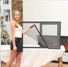 ZHZW, zanzariera in rete autoadesiva, colore nero, anti zanzare, insetti, zanzariera, zanzariera, zanzariera, rete regolabile, in fibra di vetro, vetro di ricambio, 85x115cm(33x45inch)