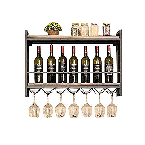 Portabottiglie Da Parete In Metallo Porta Bottiglie E Vetro Portabottiglie Per Vino- Portabottiglie Vintage Europeo, Calici Da Esposizione Per Vino, Decorazione Bar Da Cucina Per Casa