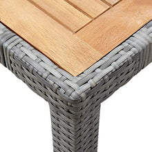 Festnight 5 pz Set da Pranzo da Giardino con Cuscini in Polyrattan Set Tavolo e Sedie da Pranzo da Giardino Esterno Tavolo Quadrato e 4 Poltrone in Rattan Grigio