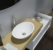 Lavabo da appoggio TW2106 di colata minerale (Pure Acrylic) - Lucido - 50 x 35 x 15 cm, Piletta Pop-up:Con piletta Pop-up, Coperchio piletta supplementare:senza coperchio supplementare