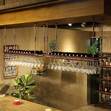 FYHH-JZHY Ripiano in Ferro Metallico nella Barra A Soffitto A Parete Appeso Vino Calici in Vetro Champagne Porta Calici Portabottiglie Portaoggetti (Dimensioni: 120 * 30 Cm), 60 * 30 Cm, 60 * 30 Cm