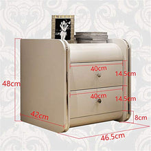 Comodino Bed Side Comodino Bianco Comodino End Tabelle impostato for matrimoniale con piccolo armadi bianchi Arredamento moderno ( Colore : Pearlescent White , Dimensione : 42*46.5*48cm )