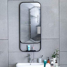 Bathroom mirror JWZQ Specchio a Parete per Bagno,Specchio Cosmetico,Specchio a Parete Rettangolare in Vetro per Parete per Arredamento Bagno