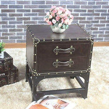 DYXYH Comodino-Divano Tavolino snack Tavolino, terminale Laterale Tavolo Comodino con immagazzinaggio del cassetto gambe in legno massello Soggiorno Camera da letto mobili scuri Brown