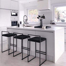 GYPPG Elegante Sgabello Alto con Schienale Semplice Altezza 66/76 cm | Gambe in Metallo Nero e Confortevole Imbottitura in Velluto | Ideale per Bar, casa, uffici, caffè, Feste, Pub e Cuc