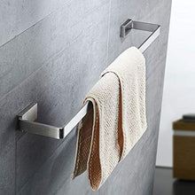 WWWANG - Portasciugamani da Bagno in Acciaio Inox 304, Barra Singola Porta Asciugamani da Bagno e Bagno Perforato, Semplice Gabbia Spazzolata, 40 cm