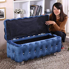 Pouf Panca Ottomana Stoccaggio Ottomano Bench Poggiapiedi Trapuntato in Tessuto Imbottito Scarpe Panca Living Room Divano Banco Bedroom End Sgabello Poggiapiedi con Ascensore Top