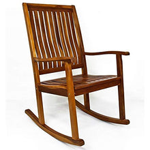 Dondolo da giardino in legno teak imperial con braccioli
