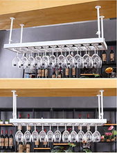 YWYW Portabottiglie Portabottiglie in Metallo Portabottiglie Portabottiglie da Appendere Portabottiglie da Appendere Portabicchieri da Vino Creativo (Bianco) (Dimensioni: L80 * 35CM)
