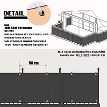 80x900cm Schermo Privacy Frangivista Balcone Frangivento Anti-UV Telo Oscurante Impermeabile Giardino terrazza Recinzione Copertura 50cm Occhiellato per Protezione con Fascette e funi/Colore Crema