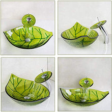 VBARV Toilette in Vetro per Bagno: sopra Il lavabo da appoggio lavabo Art lavabo Combinazione lavabo, con Kit di Installazione per drenaggio Pop-up Rubinetto per Bagno Cromato