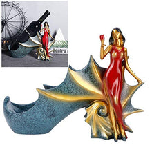 Summer Surprise Statuetta portabottiglie, statuette Statuette portabottiglie per vino Statuette portabottiglie per vino Portabottiglie per vino, per ufficio(BS023-2 Red Girl)