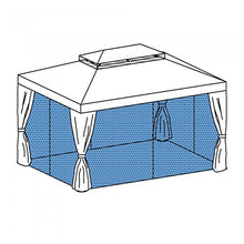 VERDELOOK Kit zanzariera da Applicare a Gazebo Roma Numero 786/7C