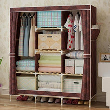 LyMei Armadio in Legno massello Armadio di stoccaggio in Tessuto Armadio in Tessuto Oxford Armadio in Tessuto Armadio Pieghevole,A_128*45 * 170cm