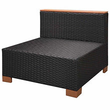 Chloe rossetti Garden lounge set 16 pezzi in rattan sintetico Polywood/WPC top nero piano in Polywood