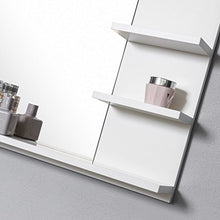 DOMTECH, Specchio da bagno con mensola, bianco, specchio da bagno