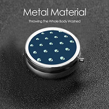 Semplice Alien Head Icona Senza Soluzione di Continuità Modello Rotondo Pill Container 3 Vano Metallo Medicina Caso Vitamina Organizzatore Titolare Scatola Decorativa per Viaggi All'aperto