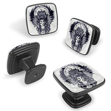 American compass tattoo art Pomelli per Porta Set di 4 Pomelli per Mobili Manopole per Cassetti Cucina Armadio Vetro