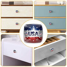 bandiera americana 4 PCS Pomelli per Porta, Pomolo per Mobile, Pomelli per Mobili con Viti, Maniglia per Armadietto, Pomelli per Porta, Pomelli per Cassetti per Porta, Armadio, Cassetto e Credenza