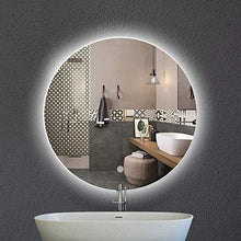 Specchio da toeletta Led con luce Specchio per il trucco Lavandino da parete Specchio da bagno rotondo Specchio rotondo Specchio da toilette anti-appannamento Specchio di bellezza (Dimensioni: 50 cm