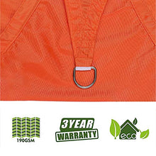 Bluecool Vela Ombreggiante Impermeabile 4X5m Tenda a Vela Ombreggiante Anti-UV Impermeabile Resistente a Strappi Protezione Solare Facile da Installare per Giardino Verande Cortile, Arancia