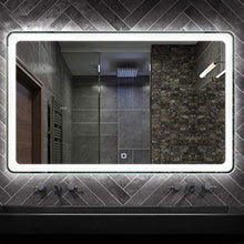 WQERLC Specchio a Muro, Specchio da Bagno a Led, Bagno Specchio Vanità con Lampada, Adatto per Bagno, Hotel, Servizi Igienici