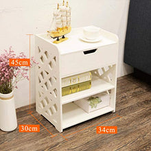 FEANG Comodino Armadio di stoccaggio di plastica di plastica Ambientale Multi-Funzionale Moderno Semplice del Comodino Mini Camera da Letto Tavolino Laterale