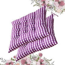 VOSAREA 2 Pezzi Quadrati Cuscini per sedie Plaid coprisedie morbide Imbottiture per sedie per Home Office Ristorante 40 cm (Viola)