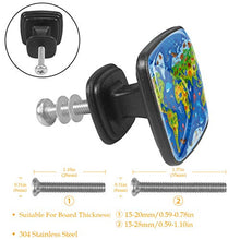 Animali del mondo Pomelli per Porta Set di 4 Pomelli per Mobili Manopole per Cassetti Cucina Armadio Vetro