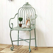 GaoF Terrazza Parco panchina da Giardino panchina in Metallo per Esterni, Panca da Giardino Vintage in Ferro Verde per Uccelli, Sedia con Struttura in ghisa Portico Anteriore Sentiero per pedoni