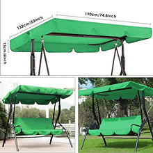Abimy - Set di coprisedili per dondolo e dondolo, per dondolo, amaca da giardino, impermeabile