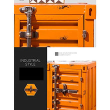 QWERTYUIOP Comodino in Ferro con Contenitore retrò con Serratura Armadietto con Cassetti Cassetto con Cassetti Cassetta di Sicurezza Armadietto in Stile Industriale Ferro Battuto (Rosso)