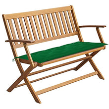 vidaXL Panca da Giardino con Cuscino 120 cm in Massello di Acacia