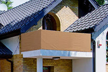Frangivista Balcone Marrone, Telo Balcone Frangivista, Telo Frangivento Telo di Protezione per Balconi Schermo Privacy Resistente Ai Raggi UV Poliestere con Occhielli,0.5 * 3m