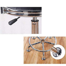 HYY-YY sgabelli da bar 1 X Cuoio PU Sgabello Bar Con Schienale Regolabile Cromo Girevole Colazione Sgabello Da Cucina Nero Confortevole (Colore: Nero, Dimensioni: 81 * 42 * 42 cm)