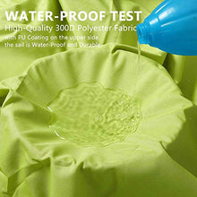 CH-GTJ Vela Ombreggiante, Vela Parasole Triangolare Tenda A Vela Impermeabile Protezione Antivento con Protezione UV 98% per Giardino Terrazza Campeggio Patio Party,Yellow Green,3x3x3m