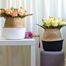 Haude - Cestino in rattan, 16 x 22 x 20 cm, ideale per la casa, il giardino, colore: Rosa grigio