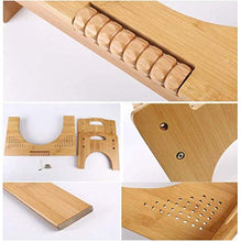 Utile Accessori per Il Bagno Sgabello da Bagno Bamboo Antiscivolo Regolabile Sgabello da Bagno Bipedal Massager in Legno Sgabello da Bagno Excellent