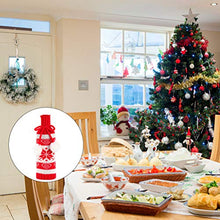 Amosfun - Copribottiglie di Vino per Natale, per Bottiglie di Vino, Vacanze, Vino, Maglione, Decorazione da tavola (Fiocco di Neve)