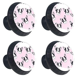 Set di 4 maniglie rotonde per armadio da cucina, credenza, cassettiera, cassettiera, con viti, per cucina, comò, armadietto, bagno, armadio