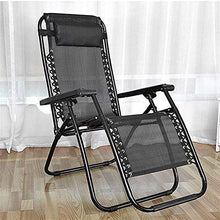 Sywlwxkq 2 Pezzi Lettini Prendisole Reclinabili Zero Gravity Patio Sedia a Sdraio Sedia da Giardino reclinabile Sedia Pieghevole per Esterni Sedia Portatile Prato Spiaggia Campeggio Nero