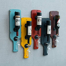 LXH-SH Cremagliera del Vino Nana Wine Rack retrò Creativo in Legno massello a Parete Wine Rack Ferro Esposizione del Vino cremagliera di Vetro Rack (Colore: Rosso Scuro) scaffali Vino contatore