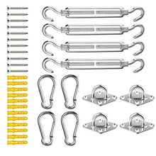 TOPofly Ombra Kit Fissaggio Vela, 304 Acciaio Inossidabile Parasole Sail Fissaggio Accessori Hardware Kit, M6 Heavy Duty Tenda l'insieme del Collegamento 1 Set