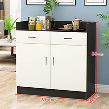 LULUVicky in Piedi Bagagli Petto Credenza Pranzo a Buffet Armadio Server Armadio Standing Bagagli Petto Cassetto Bassa Credenza (Color : Black And White, Size : 90x40x80cm)