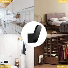 Bestcool 2 pezzi ganci per asciugamani, ganci per accappatoio per bagno Ganci per asciugamani da bagno in alluminio per bagno, cucina, camera da letto, hotel, nero (viti e ancoraggi inclusi)