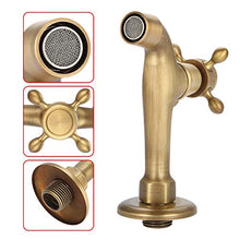 Zerodis G1/2 Rubinetto in Ottone Montaggio a Parete Solido d'Epoca Singolo Rubinetto dell'Acqua Fredda Miscelatore Rubinetto Monocomando con Pad Tenuta per Lavandino Cucina Bagno Lavabo Mop Pool