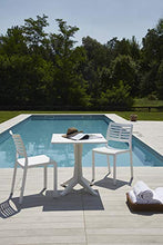 Dmora Tavolo Quadrato da Esterno ed Interno, Made in Italy, 70x70x72 cm, Color Bianco